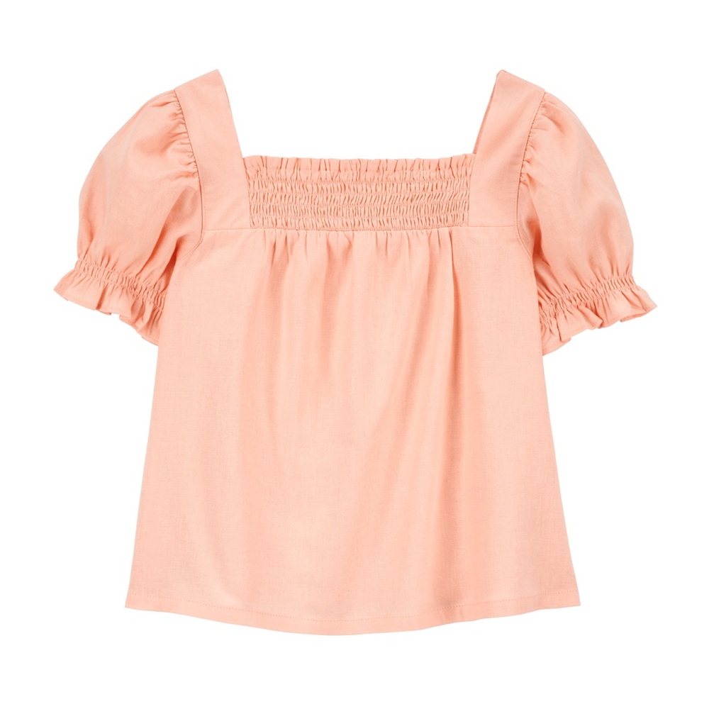OshKosh B'gosh Peach Puff Sleeve Top